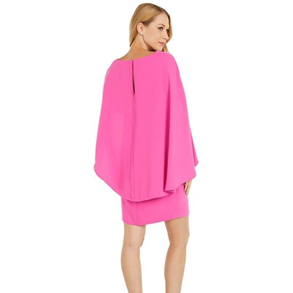 Trina by Trina Turk Women's Pink 100% Polyester Ruffle Adore 2 Mini Dres… - Picture 4 of 13